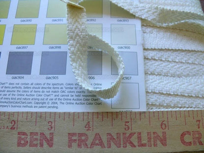 Scalamandre Snow White Gimp Trim 0.5" Wide Rayon Bty