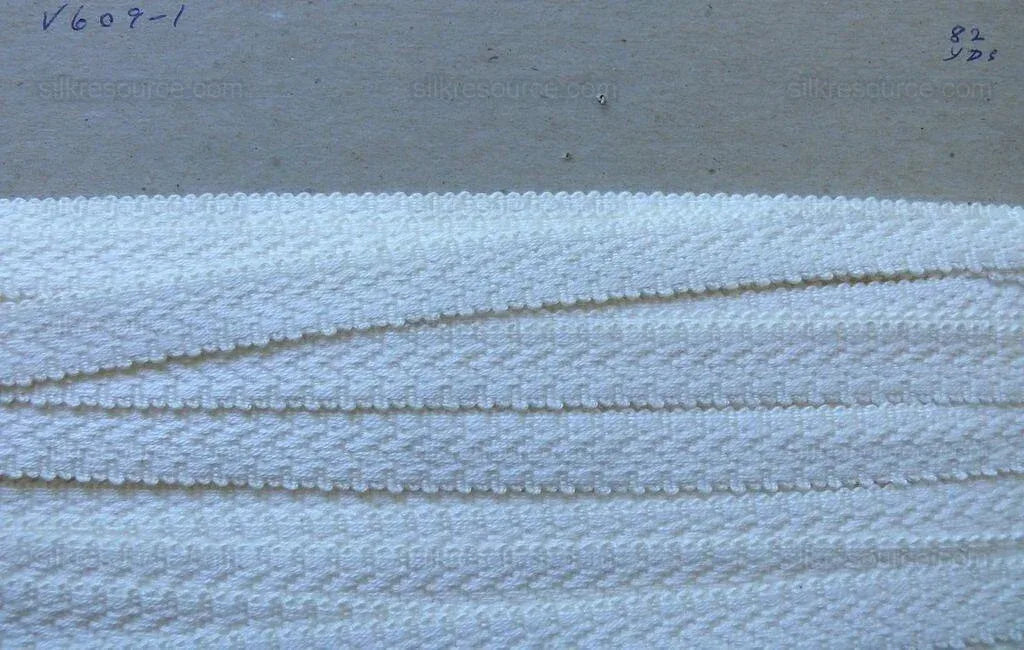 Scalamandre Snow White Gimp Trim 0.5" Wide Rayon Bty