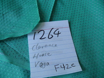 Clarence House Vega Silk Textured Swiss Dot Sea Green Turquoise Sapphire Blue MSRP USD 352/Y