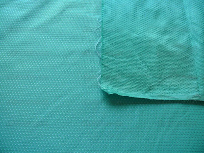 Clarence House Vega Silk Textured Swiss Dot Sea Green Turquoise Sapphire Blue MSRP USD 352/Y