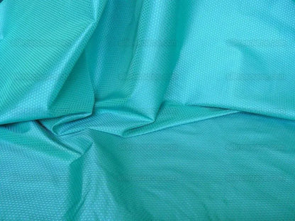Clarence House Vega Silk Textured Swiss Dot Sea Green Turquoise Sapphire Blue MSRP USD 352/Y