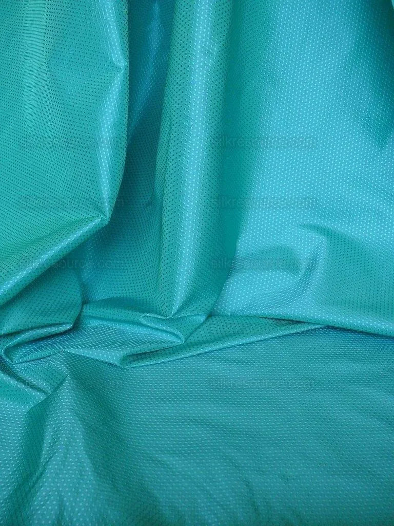 Clarence House Vega Silk Textured Swiss Dot Sea Green Turquoise Sapphire Blue MSRP USD 352/Y