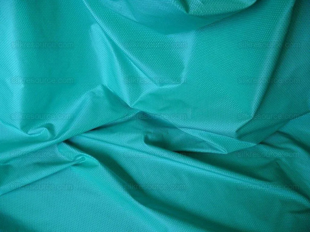 Clarence House Vega Silk Textured Swiss Dot Sea Green Turquoise Sapphire Blue MSRP USD 352/Y