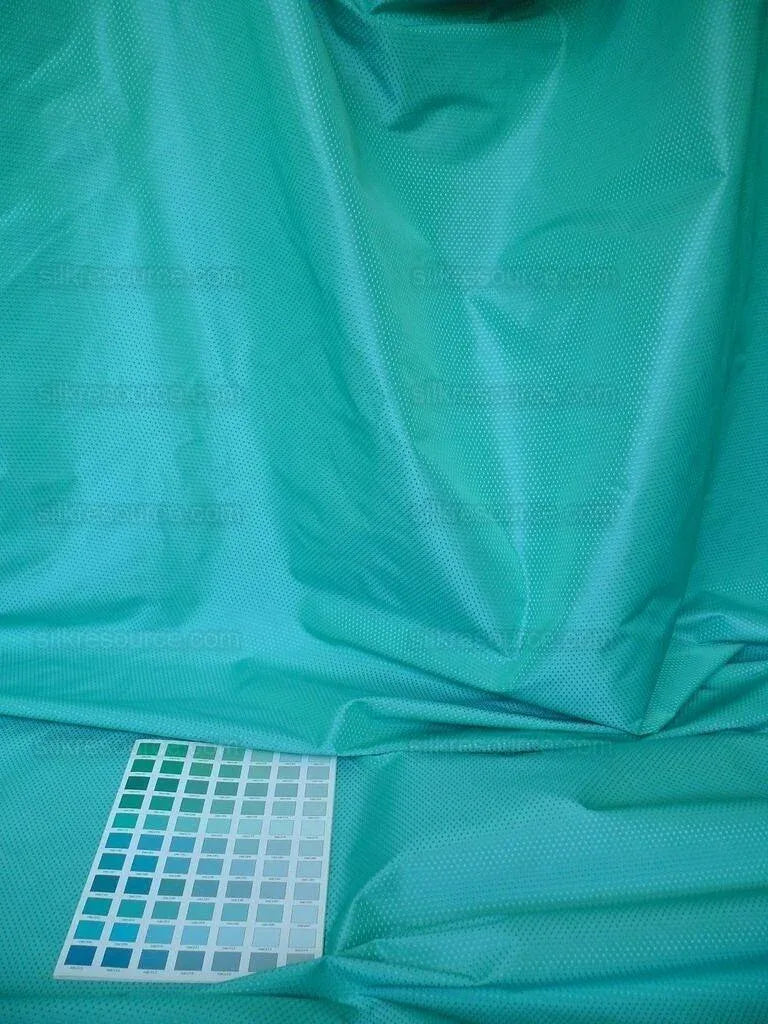 Clarence House Vega Silk Textured Swiss Dot Sea Green Turquoise Sapphire Blue MSRP USD 352/Y