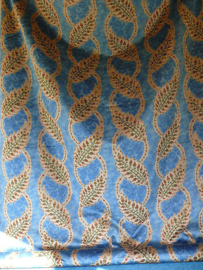 Brunschwig & Fils Kuthaya Cut & Printed Velvet Blue Red Multi