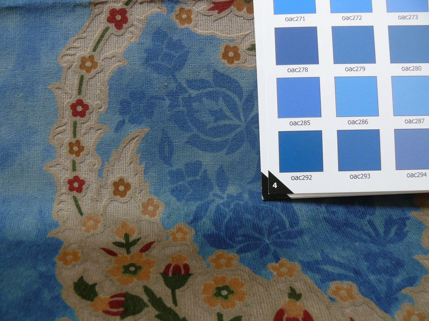 Brunschwig & Fils Kuthaya Cut & Printed Velvet Blue Red Multi