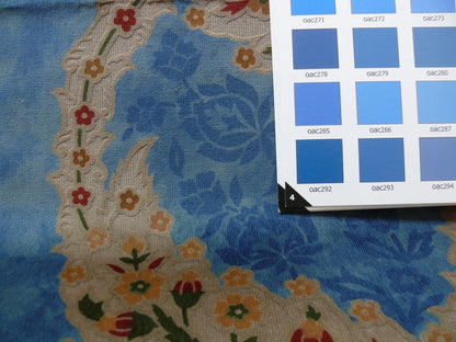 Brunschwig & Fils Kuthaya Cut & Printed Velvet Blue Red Multi