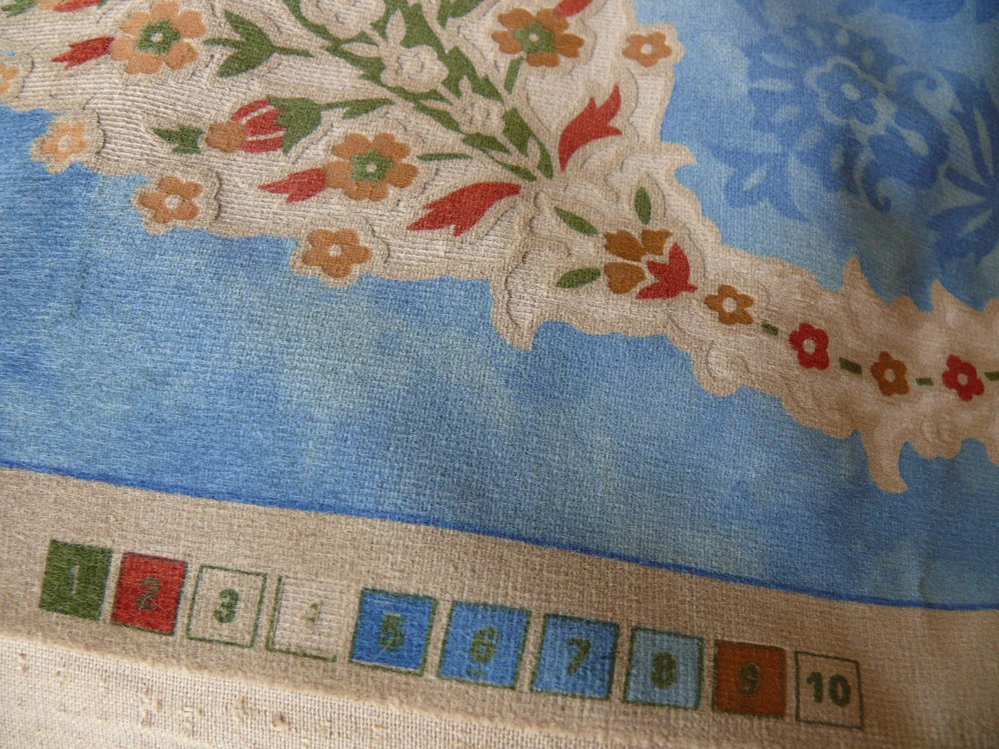 Brunschwig & Fils Kuthaya Cut & Printed Velvet Blue Red Multi