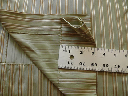 Coraggio Textile Fabric 3yard from Italy Highest Quality Silk Stripe Green Gold Renaissance MSRP USD 300+/yard