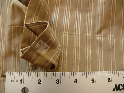 Coraggio Textile Fabric 3yard from Italy Highest Quality Silk Stripe Light Brown Gold Renaissance MSRP USD 300+/yard