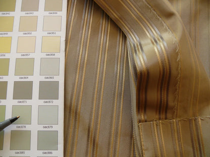 Coraggio Textile Fabric 3yard from Italy Highest Quality Silk Stripe Light Brown Gold Renaissance MSRP USD 300+/yard