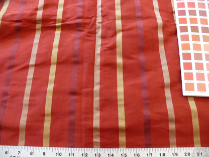 Coraggio Textile Fabric 3yard from Italy Highest Quality Silk Stripe Red Gold Renaissance MSRP USD 300+/yard