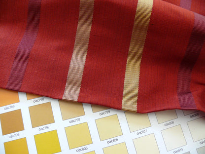 Coraggio Textile Fabric 3yard from Italy Highest Quality Silk Stripe Red Gold Renaissance MSRP USD 300+/yard