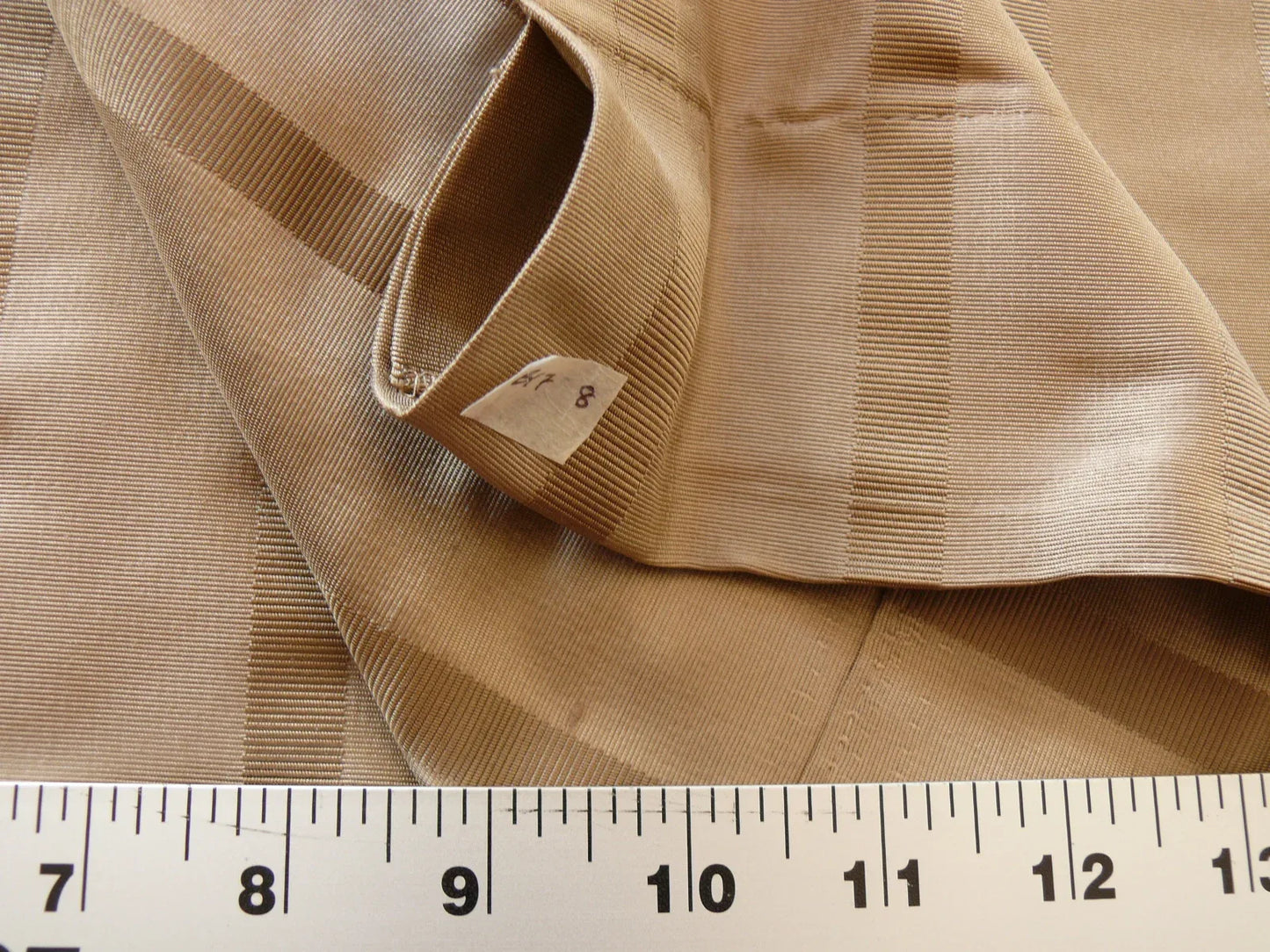 Coraggio Textile Fabric 3yard from Italy Highest Quality Silk Stripe Brown Beige Renaissance MSRP USD 300+/yard