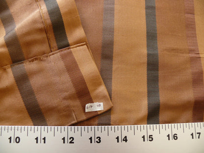 Coraggio Textile Fabric 3yard from Italy Highest Quality Silk Stripe Brown Black Renaissance MSRP USD 300+/yard