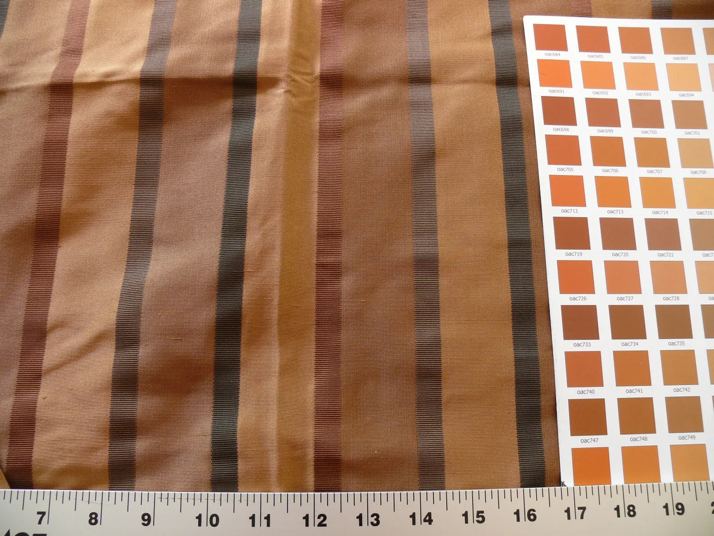 Coraggio Textile Fabric 3yard from Italy Highest Quality Silk Stripe Brown Black Renaissance MSRP USD 300+/yard