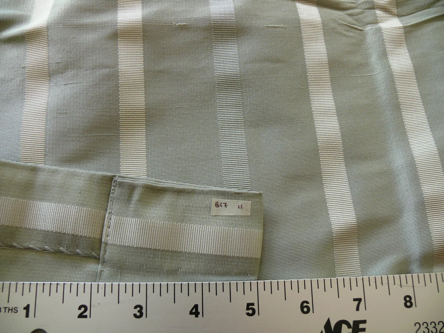 Coraggio Textile Fabric 3yard from Italy Highest Quality Silk Stripe Green Silver Renaissance MSRP USD 300+/yard