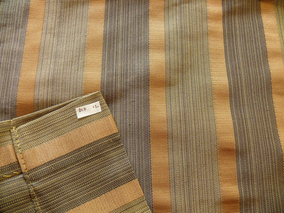 Coraggio Textile Fabric 3yard from Italy Highest Quality Silk Stripe Orange Brown Green Renaissance MSRP USD 300+/yard
