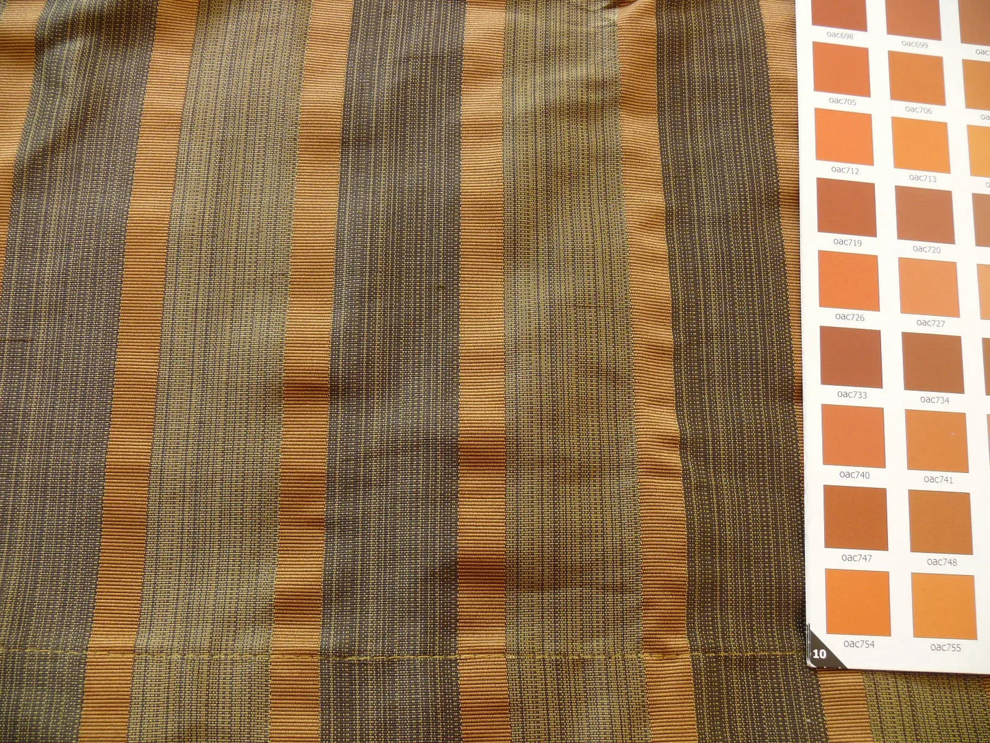 Coraggio Textile Fabric 3yard from Italy Highest Quality Silk Stripe Orange Brown Green Renaissance MSRP USD 300+/yard