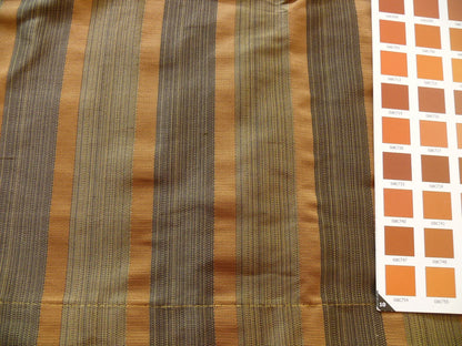 Coraggio Textile Fabric 3yard from Italy Highest Quality Silk Stripe Orange Brown Green Renaissance MSRP USD 300+/yard