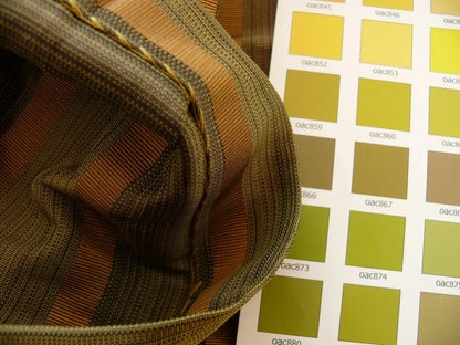 Coraggio Textile Fabric 3yard from Italy Highest Quality Silk Stripe Orange Brown Green Renaissance MSRP USD 300+/yard