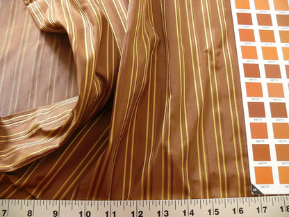 Coraggio Textile Fabric 3yard from Italy Highest Quality Silk Stripe Brown Gold MSRP USD 300+/yard