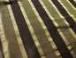 Coraggio Textile Fabric 3yard from Italy Highest Quality Silk Wide Stripe Green Brown Gold MSRP USD 300+/yard