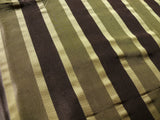 Coraggio Textile Fabric 3yard from Italy Highest Quality Silk Wide Stripe Green Brown Gold MSRP USD 300+/yard