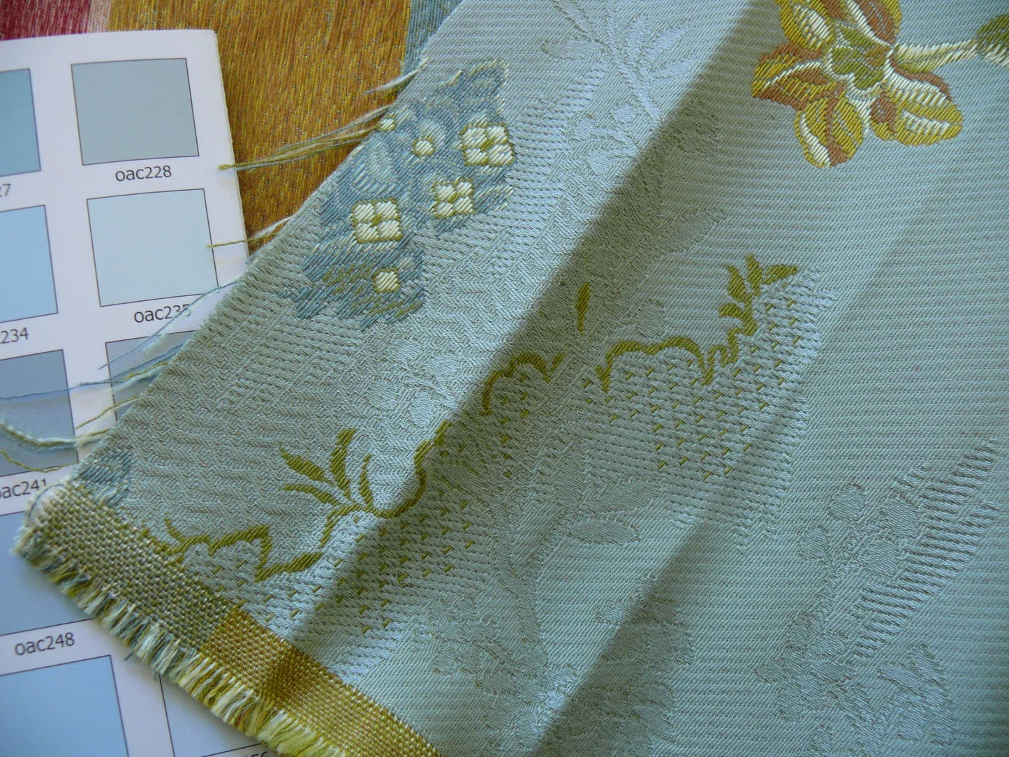 Brunschwig &amp; Fils Antoinette Woven Lampas Powder Blue 89719-206