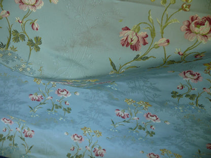 Brunschwig &amp; Fils Antoinette Woven Lampas Powder Blue 89719-206