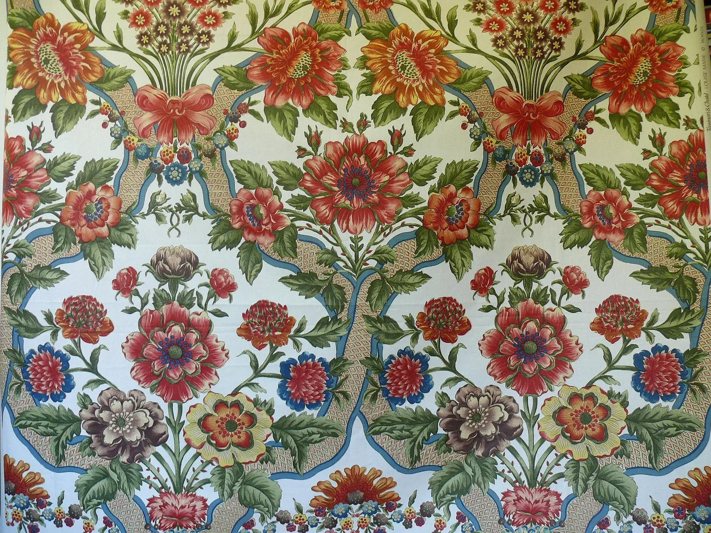 By yard Tassinari and Chatel Louise Marie French Court Print Cotton MSRP USD 424/y