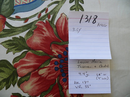 By yard Tassinari and Chatel Louise Marie French Court Print Cotton MSRP USD 424/y