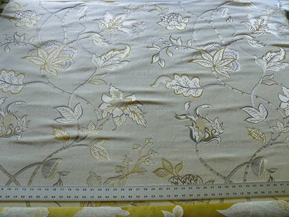 By Yard Designer Silk &amp; Linen Grande Spectacular Blue White Gold Tree MSRP USD 300+/Y