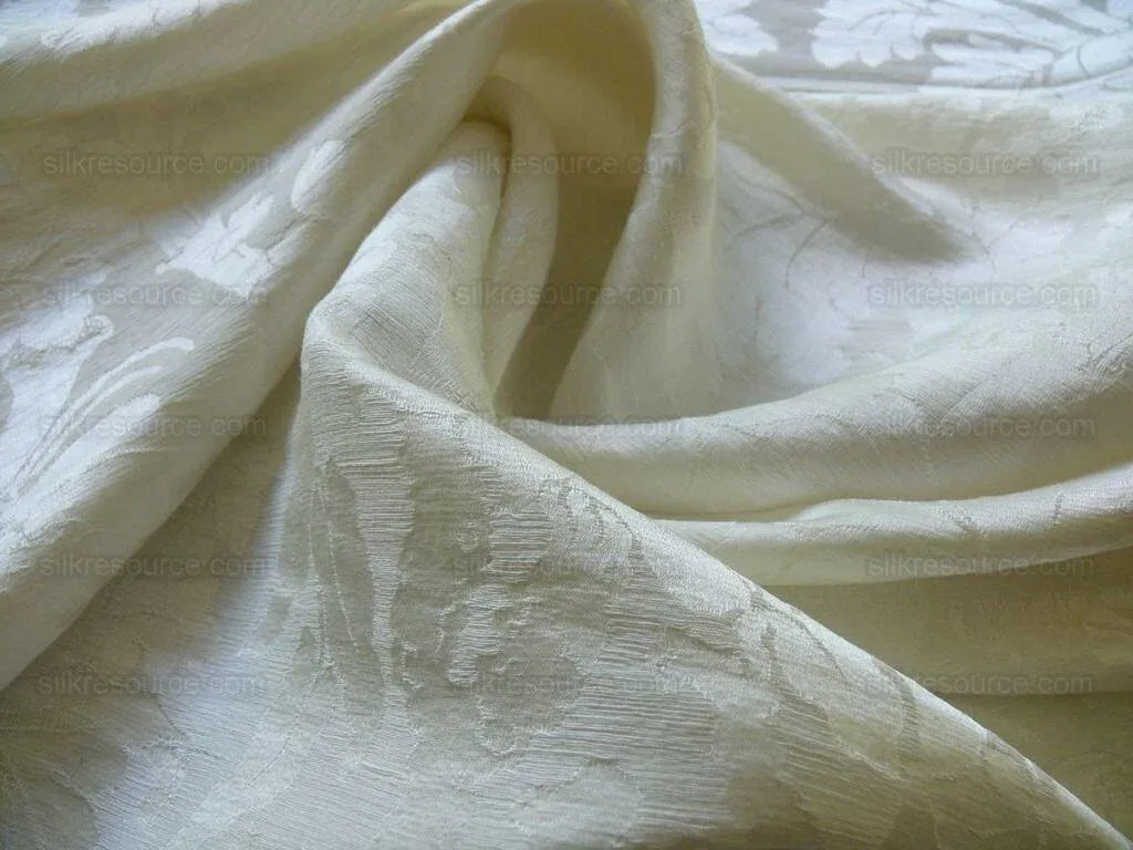 By Yard Ralph Lauren Clarissa Silk+linen Damask Pearl Snow White Mspr$311/y #1328