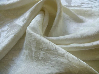 By Yard Ralph Lauren Clarissa Silk+linen Damask Pearl Snow White Mspr$311/y #1328