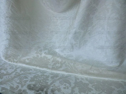 By Yard Ralph Lauren Clarissa Silk+linen Damask Pearl Snow White Mspr$311/y #1328