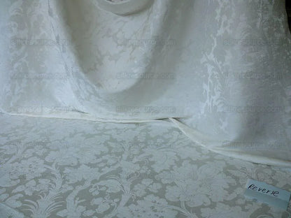 By Yard Ralph Lauren Clarissa Silk+linen Damask Pearl Snow White Mspr$311/y #1328