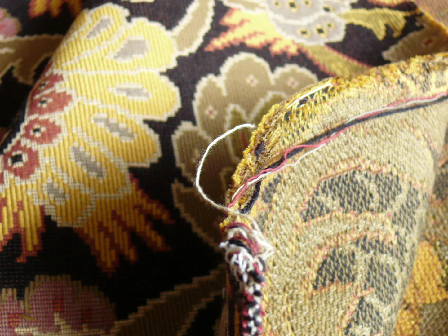 Clarence House Chinon Tapestry Pom &amp; Lotus Acanthus Flora Noir MSRP USD 396/Y