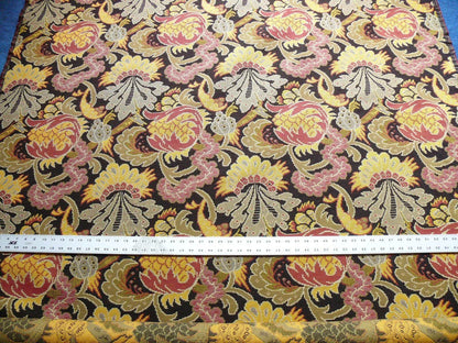 Clarence House Chinon Tapestry Pom &amp; Lotus Acanthus Flora Noir MSRP USD 396/Y