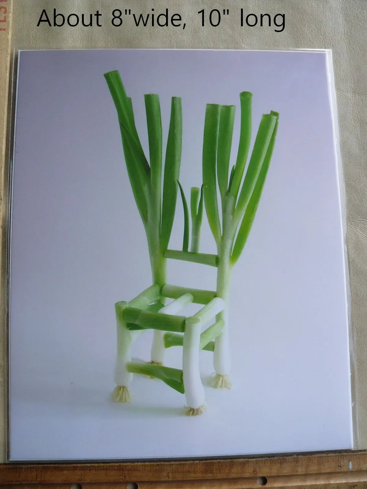 Flower Chair Green Onion Art Installation &amp; Photograph Print Green Onion 8x10"