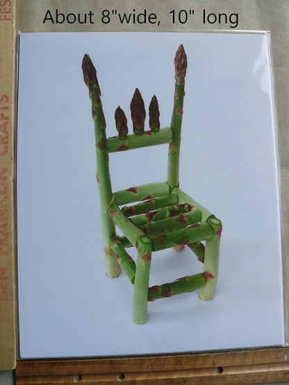 Flower and Vegetable Chair Asparagus Art Installation and Photograph Print Asparagus 8x10 inches