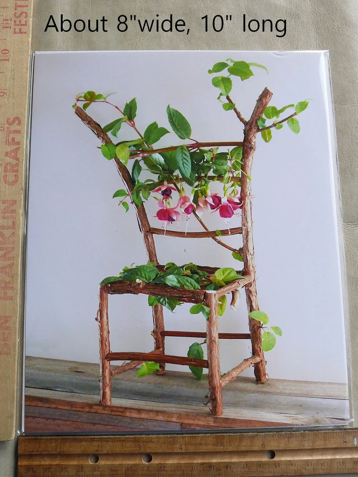 Flower Chair Fuchsia Art Installation and Photograph Print Fuchsia 8x10 inches
