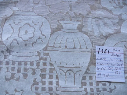 Madras Lace From Scotland Floral Vase Ivory White MSRP USD 100++/Y