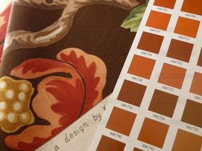 By Yard Clarence House Olana Monkey Tropical Print Linen Brown #1384