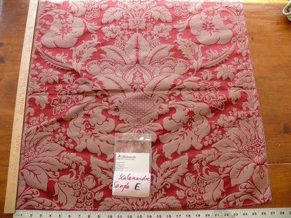Scalamandre Neoclassical Hayes House Silk Damask Special Red MSRP$800+Y E52