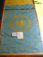 Scalamandre Neoclassical "Medallion" Gold on Federal Blue 97274-001 Silk Lampas  MSRP$1000+Y E66)
