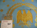 Scalamandre Neoclassical "Eagle" Gold on Federal Blue 97273-001 Silk Lampas  MSRP$1000+Y E67