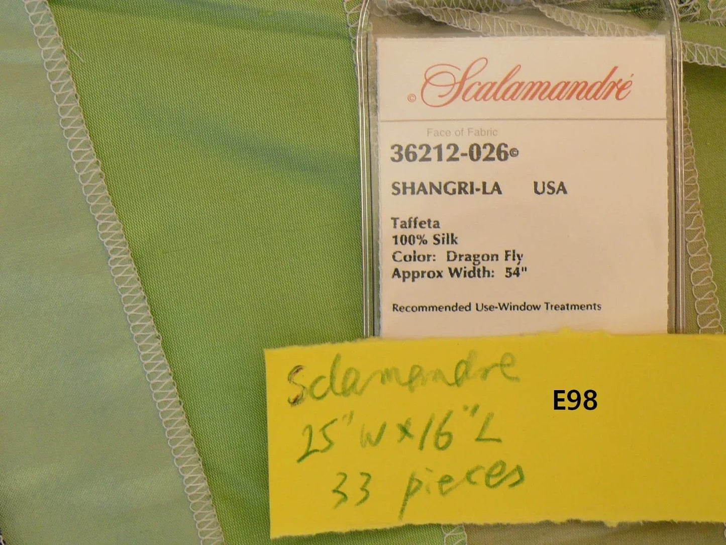33 pieces Scalamandre Shangri-la Silk Dupioni Taffeta Assorted Colors MSRP USD 158Y