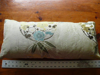 PILLOW KRAVET IMPERIAL KIMONO 24X11" 100% SILK LAMPAS MSRP$270/YD #1483