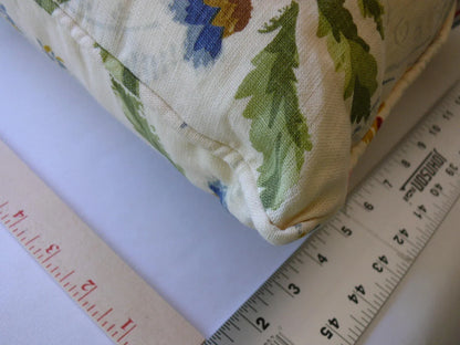 SCALAMANDRE DESIGNER PILLOW 18x18" BIG! PRINTED LINEN FLORAL